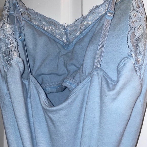 Cute Baby Blue Top with Matching Lace Details - Picture 3 of 4